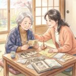 認知症の親の生前整理をサポートする様子